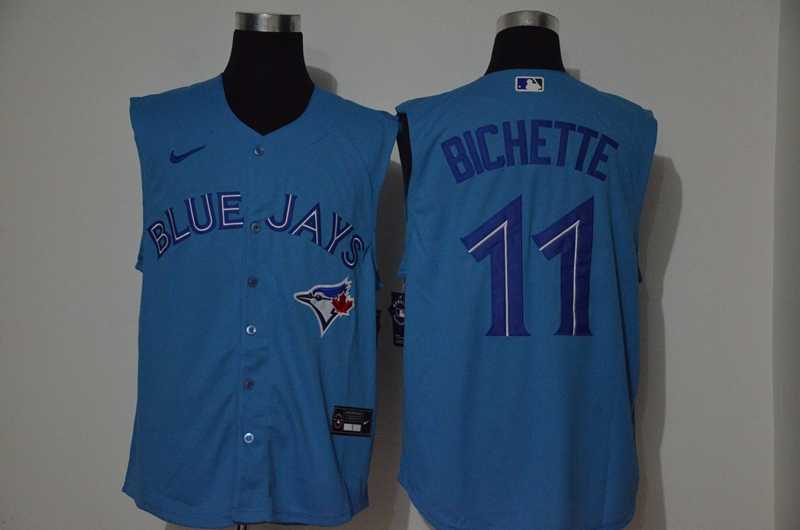 Blue Jays 11 Bo Bichette Blue Nike Cool Base Sleeveless Jersey,We sell and wholesale Blue Jays 11 Bo Bichette Blue Nike Cool Base Sleeveless Jersey on line form chian!